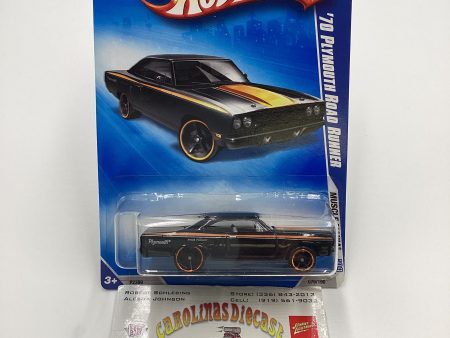 2009 Hot Wheels #079 70 Plymouth Road Runner Black 47D Online Hot Sale