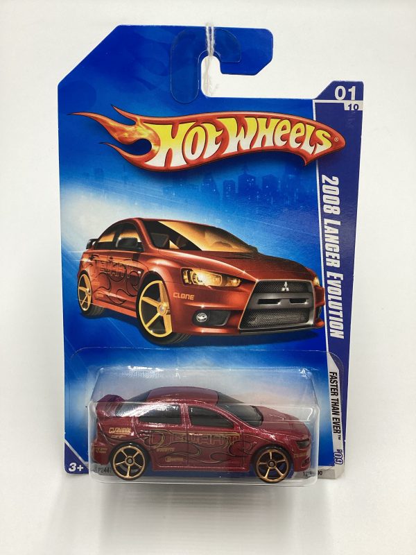 2009 Hot wheels #127 2008 Lancer Evolution FTE Red SR Hot on Sale