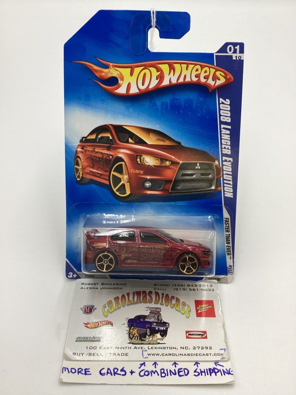 2009 Hot wheels #127 2008 Lancer Evolution FTE Red SR Hot on Sale