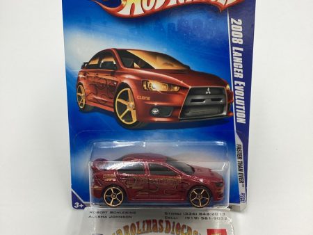 2009 Hot wheels #127 2008 Lancer Evolution FTE Red Rear Tampo Drop SR Fashion