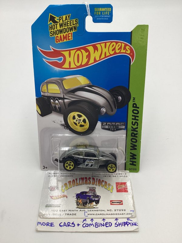 2014 Hot Wheels Zamac 016 #247 Custom Volkswagen Beetle Mooneyes with protector SR Sale