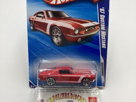 2009 Hot Wheels #095 67 Custom Mustang Red 23F Online Sale