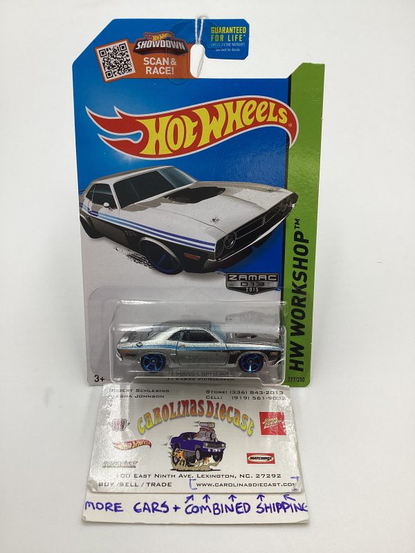 2015 Hot Wheels #227 ZAMAC 013 71 DODGE CHALLENGER 144D For Discount