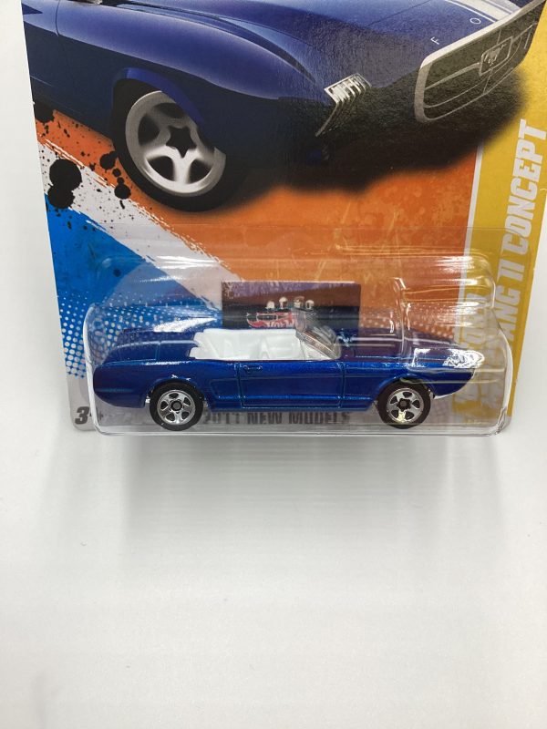 2011 Hot Wheels #14 63 Ford Mustang II Concept Blue 27F Fashion