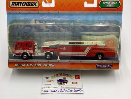 2010 Matchbox Mega Ton Fire Truck Detachable Cab Red For Cheap