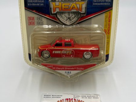 2010 Jada Badge City Heat Wave 2 #020 99 Chevy Silverado Dooley Fire Dept. Red 214F For Discount