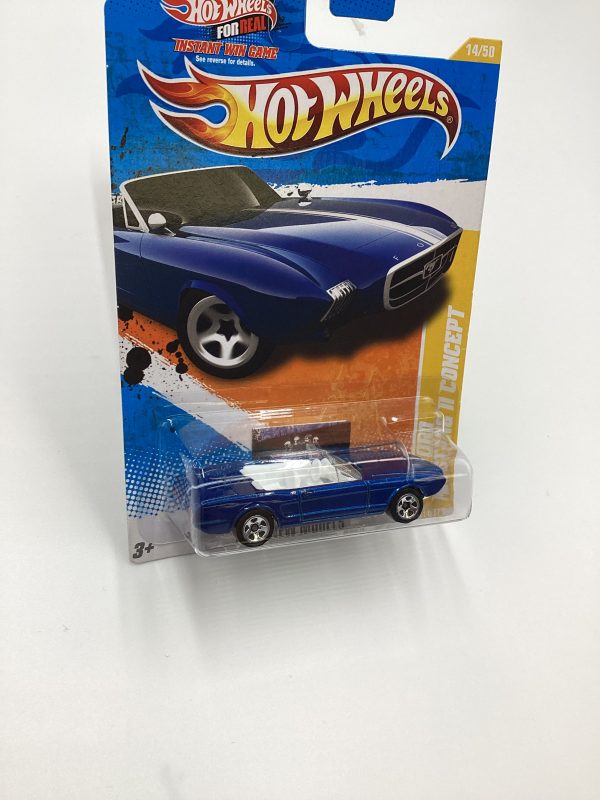 2011 Hot Wheels #14 63 Ford Mustang II Concept Blue 27F Fashion