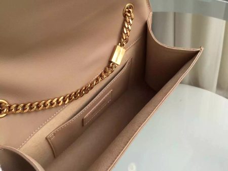 Yves Saint Laurent Medium Monogram Satchel In Beige Leather Online Sale