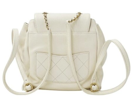 CHANEL Bag Matelasse Women s Backpack Caviar Skin White on Sale