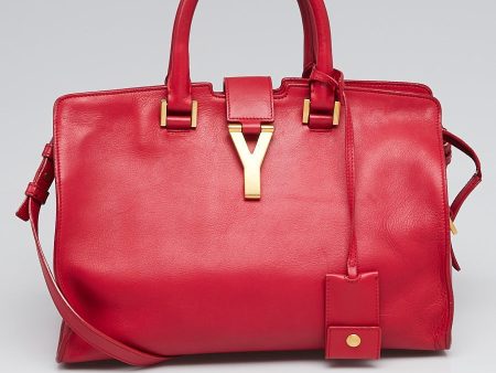 Yves Saint Laurent Cabas Chyc Original Leather Tote Red Online Sale