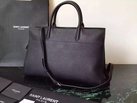 Yves Saint Laurent Medium Rive Gauche Bag In Black Leather on Sale