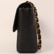 CHANEL Around 1995 Made Caviar Skin Mademoiselle Stitch Turn-Lock Chain Bag Black Hot on Sale