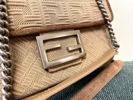 Fendi Midi Baguette Chain Bag Cheap