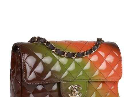 Chanel  Senegal Collection  Sunset Patent Leather Mini Classic Flap Bag Light Gold Hardware Online