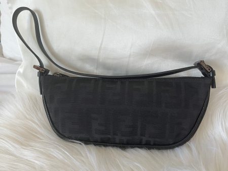 Fendi Black Zucca Pochette For Cheap