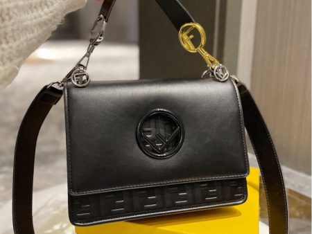 New leather black Fendi handbag Discount